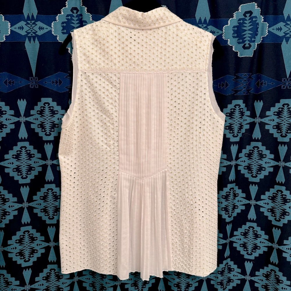 Tory Burch White Sleeveless Blouse - Picture 10 of 14